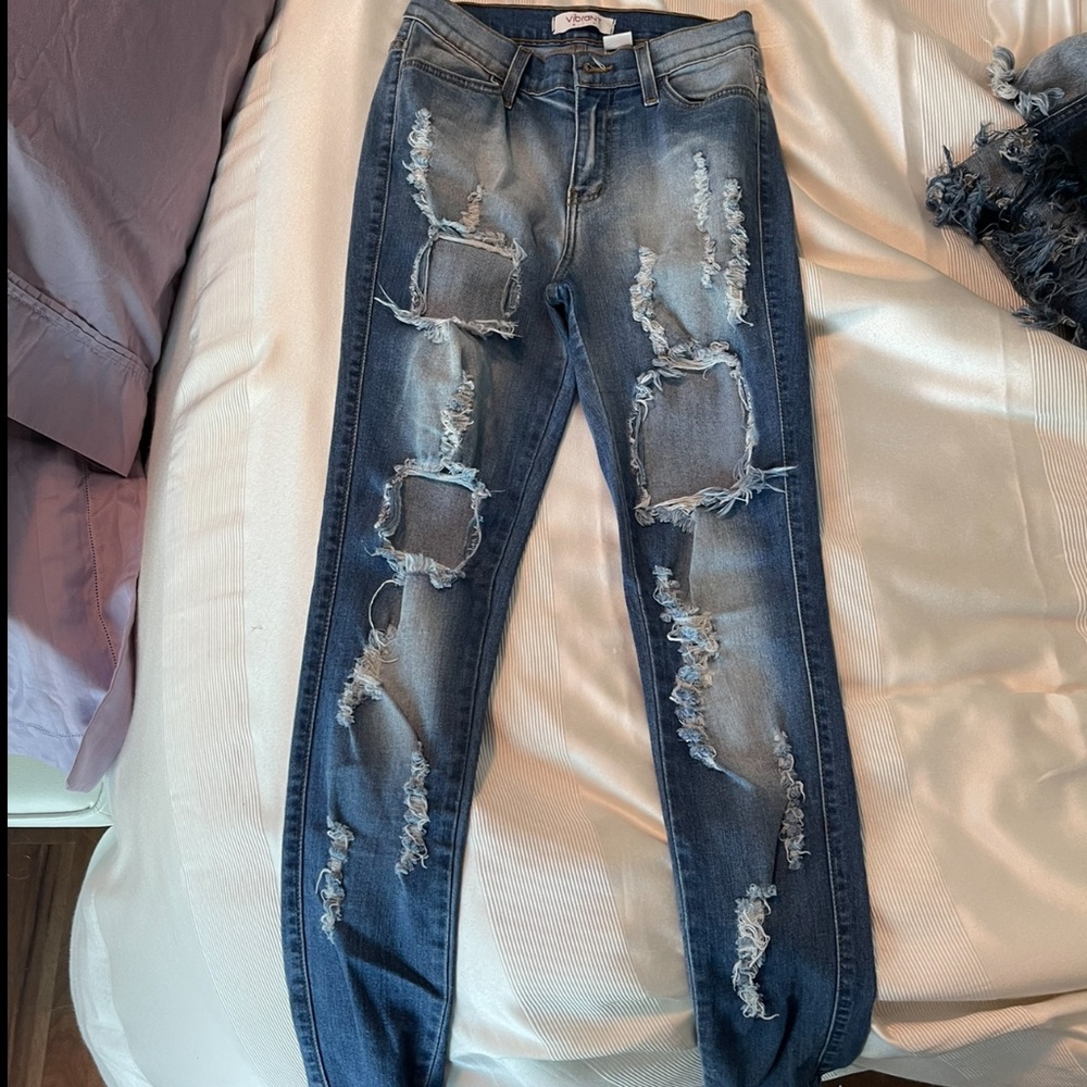 Vibrant Miu Ripped Jeans
